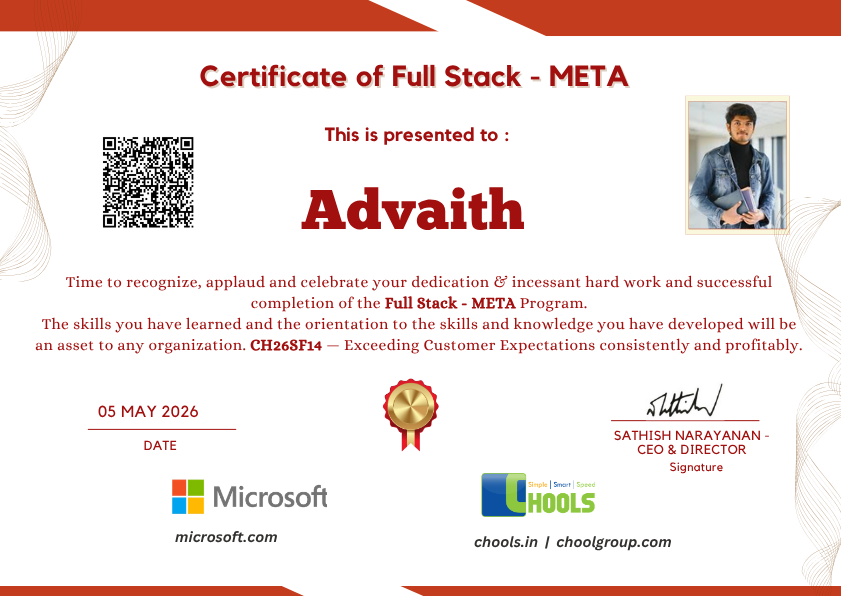 Full Stack - META Program Certificate